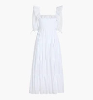 The Corinne Nap Dress - White Shadow Stripe | Hill House Home US