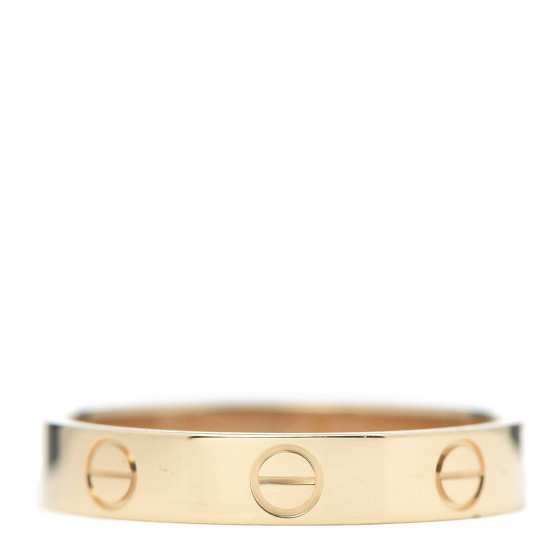 CARTIER 18K Yellow Gold 3.5mm LOVE Wedding Band Ring 55 7.25 | Fashionphile