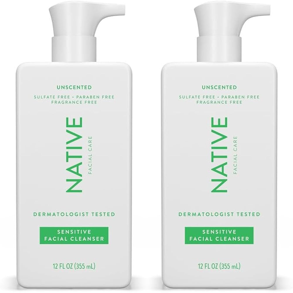 Native Sensitive Face Wash, Spa Day Every Day Facial Cleanswer (2 Pack) | Daily Face Cleanerwith ... | Amazon (US)