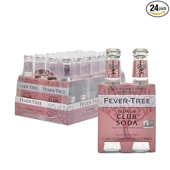 Fever-Tree Premium Club Soda, No Artificial Sweeteners, Flavourings or Preservatives, 6.8 Fl Oz (... | Amazon (US)