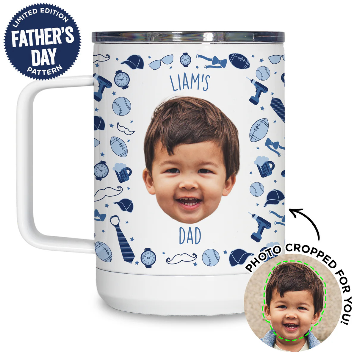 Personalized Baby Father's Day Travel Mug | Type League Press