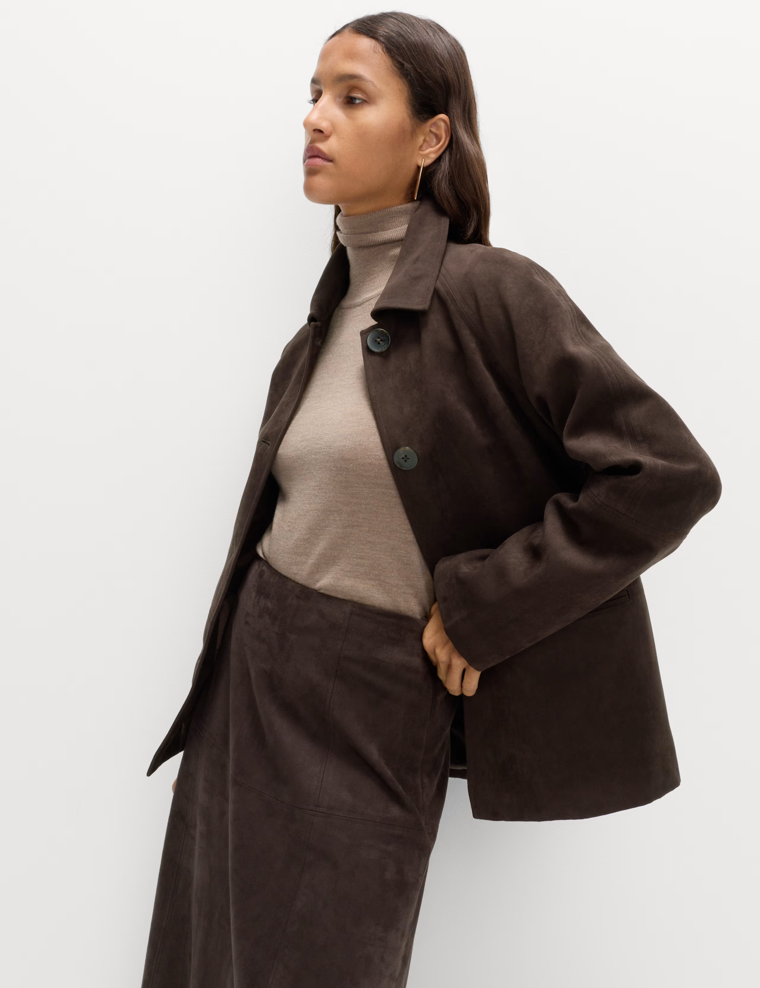 Suedette Lightweight Jacket | M&S Collection at M&S | Marks & Spencer (UK)