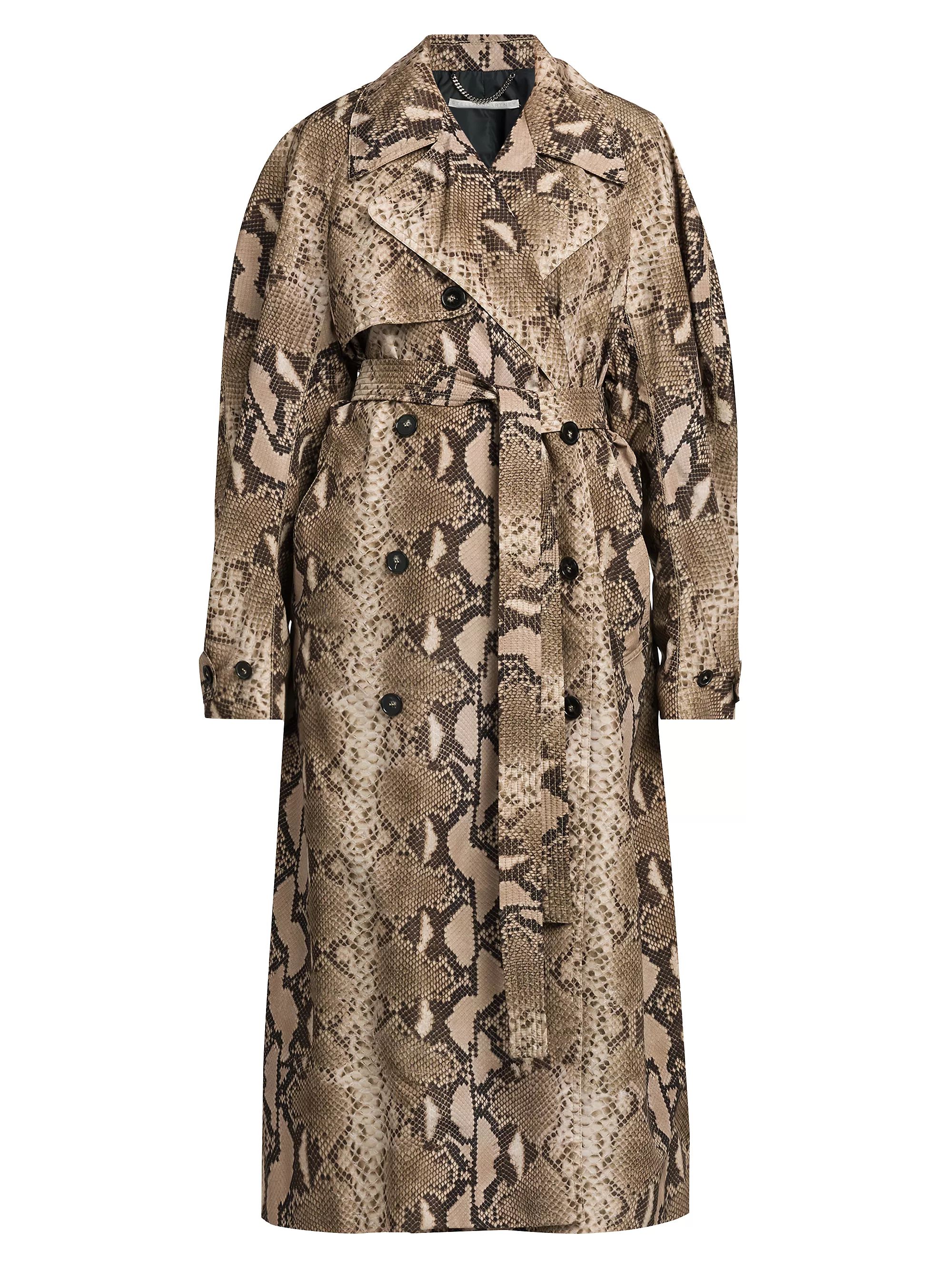 Oversized Python-Print Trench Coat | Saks Fifth Avenue