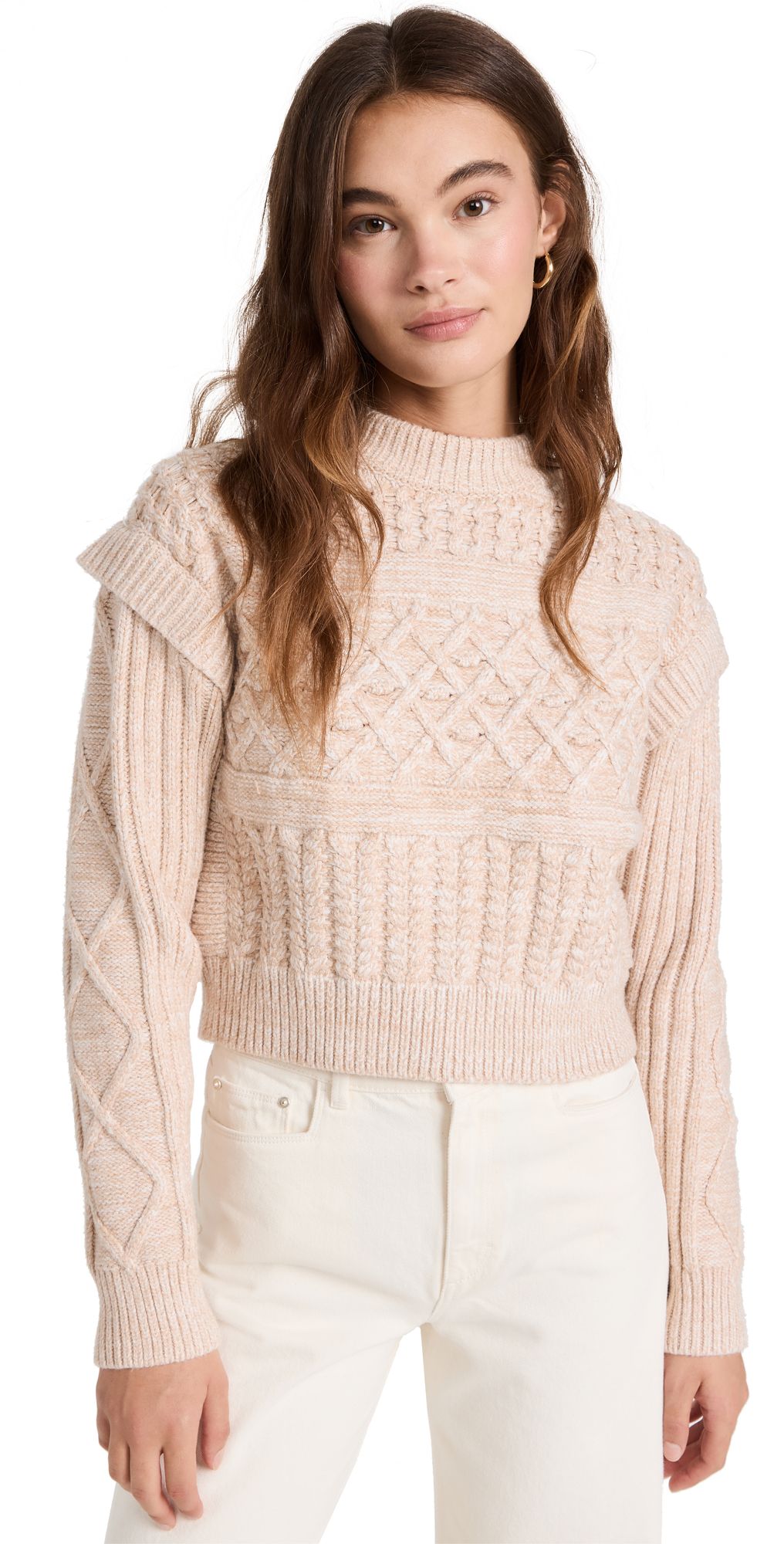 MINKPINK Jolene Cable Knit Ball Sweater | SHOPBOP | Shopbop
