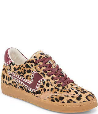 Dolce Vita Notice Stitch Leopard Print Calf Hair Retro Sneakers | Dillard's | Dillard's