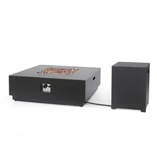 Wellington Outdoor 40-Inch Square Fire Pit with Tank Holder by Christopher Knight Home - 40.00" W... | Bed Bath & Beyond