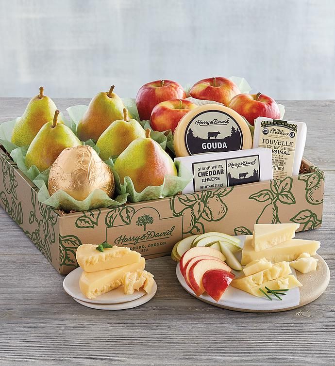 Deluxe Pears, Apples, and Cheese Gift | Harry & David