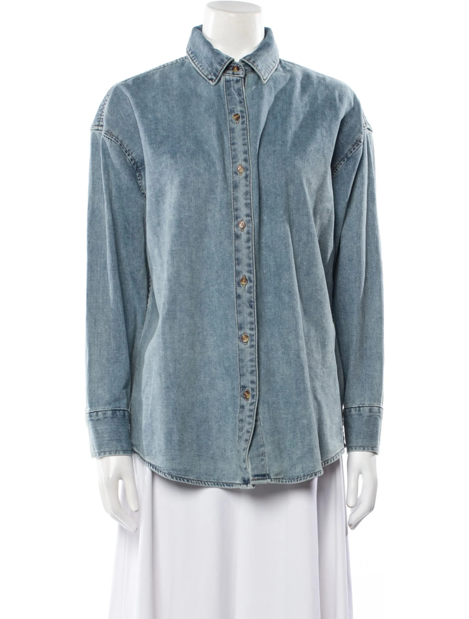 Long Sleeve Button-Up Top | The RealReal