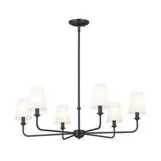 Kichler Lighting Pallas 6-Light Black Chandelier - 32.25 in | Bed Bath & Beyond