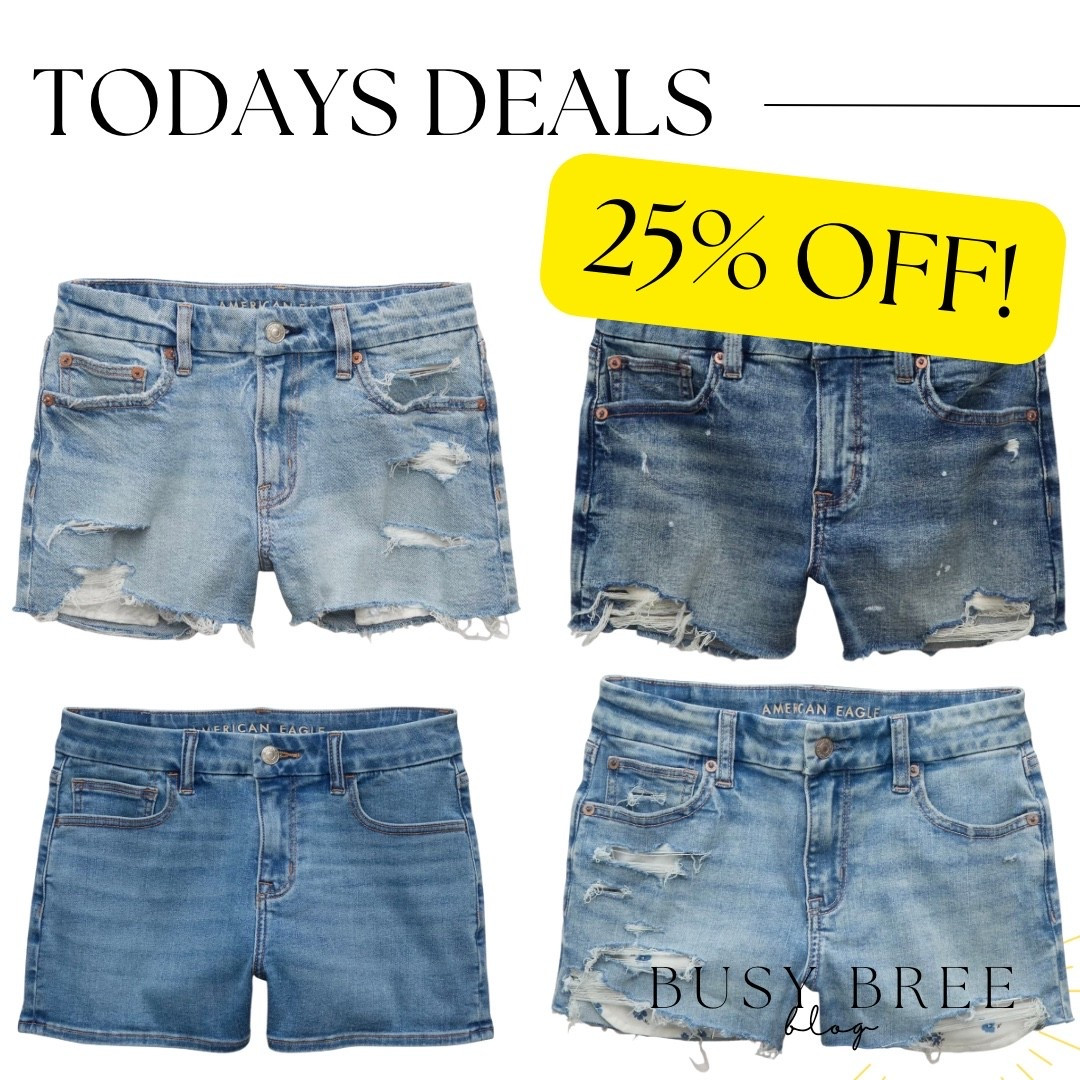 Today’s deals, American eagle sale, deals on Jean shorts for summer, high waisted shorts, mom shorts, summer outfit, spring break outfit 

#LTKU #LTKSaleAlert #LTKMidsize
