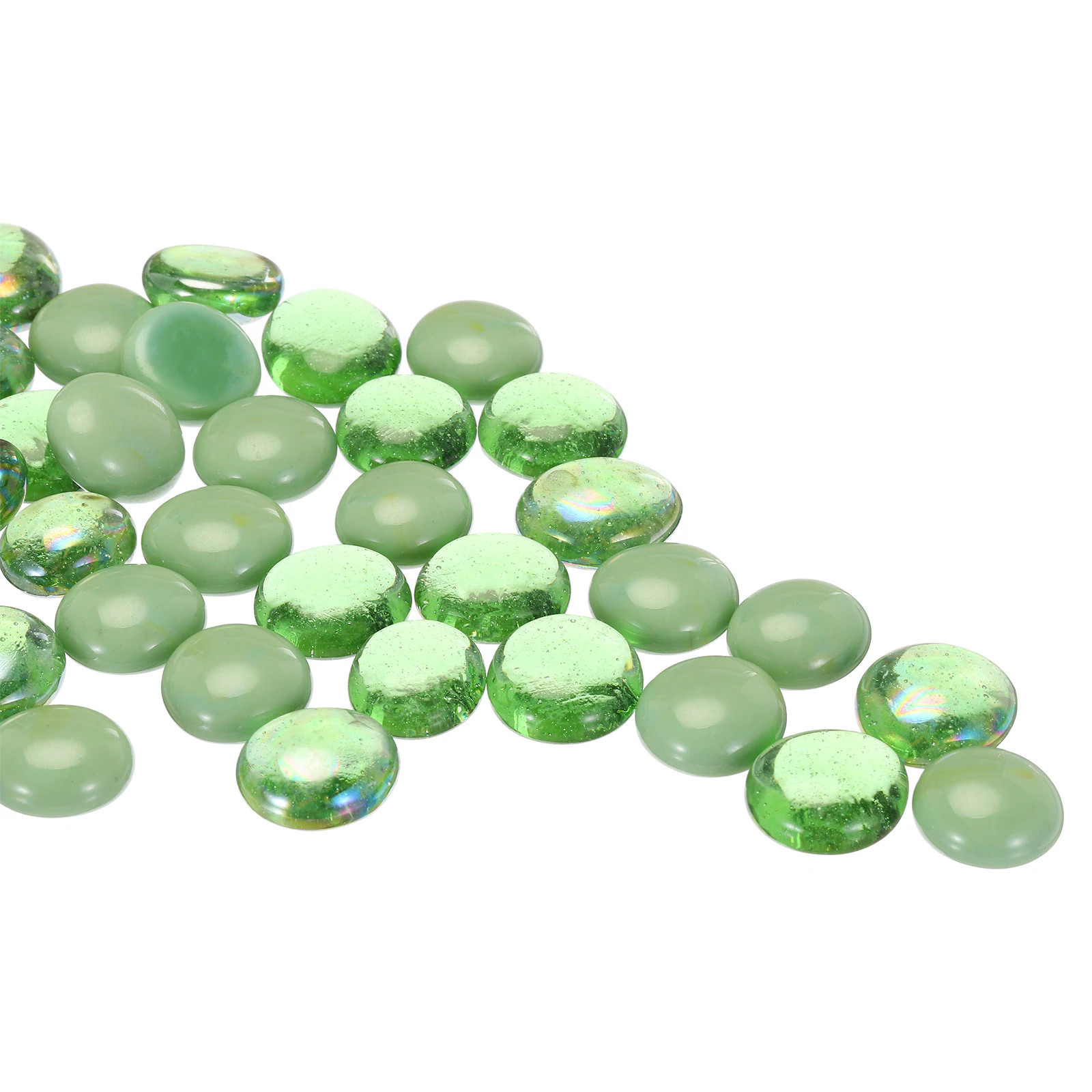 Unique Bargains Glass Beads 36pcs Flat Glass Gemstone 0.44lbs (0.67-0.87inch) Glass Marbles Pebbles for Vase Fillers Aquarium Decor DIY | Lowe's