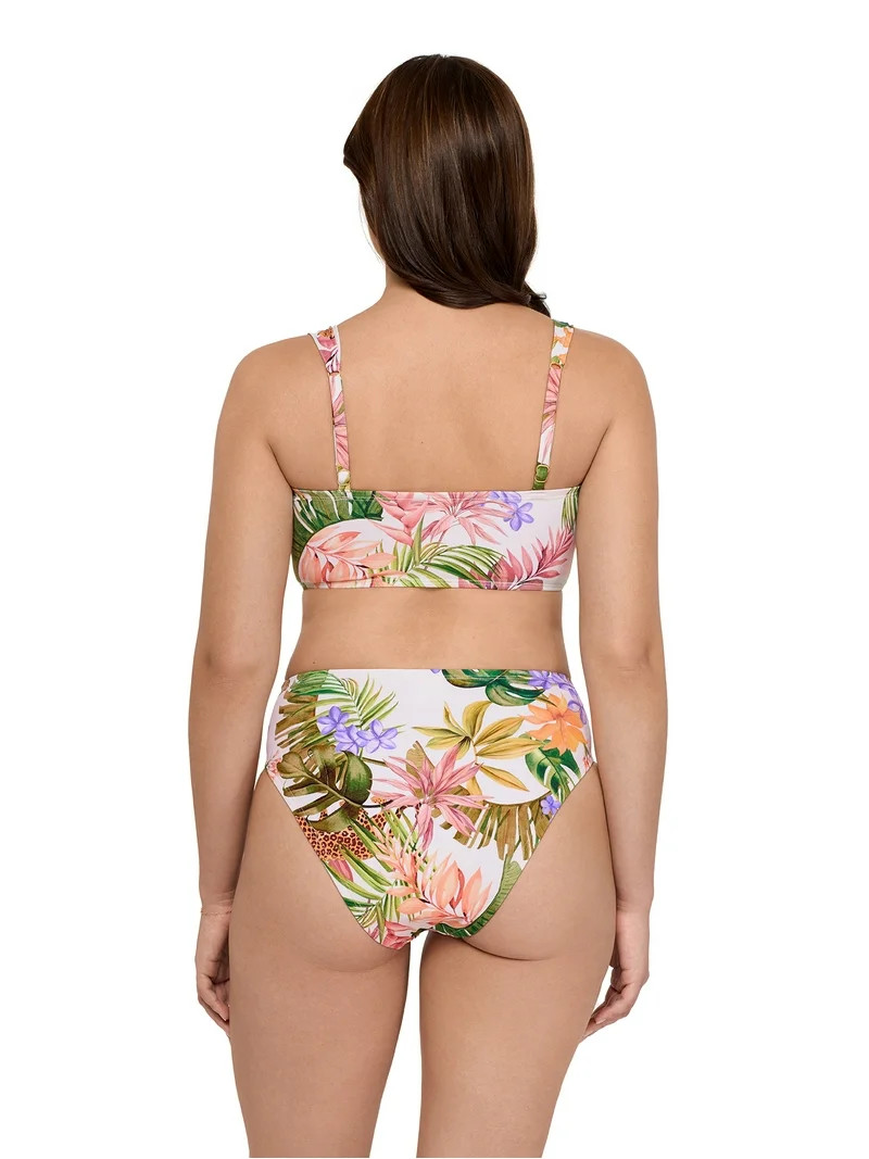 Sofia by Sofia Vergara Women's and Women's Plus Twist Bandeau Bikini Top, Sizes XS-2X | Walmart (US)