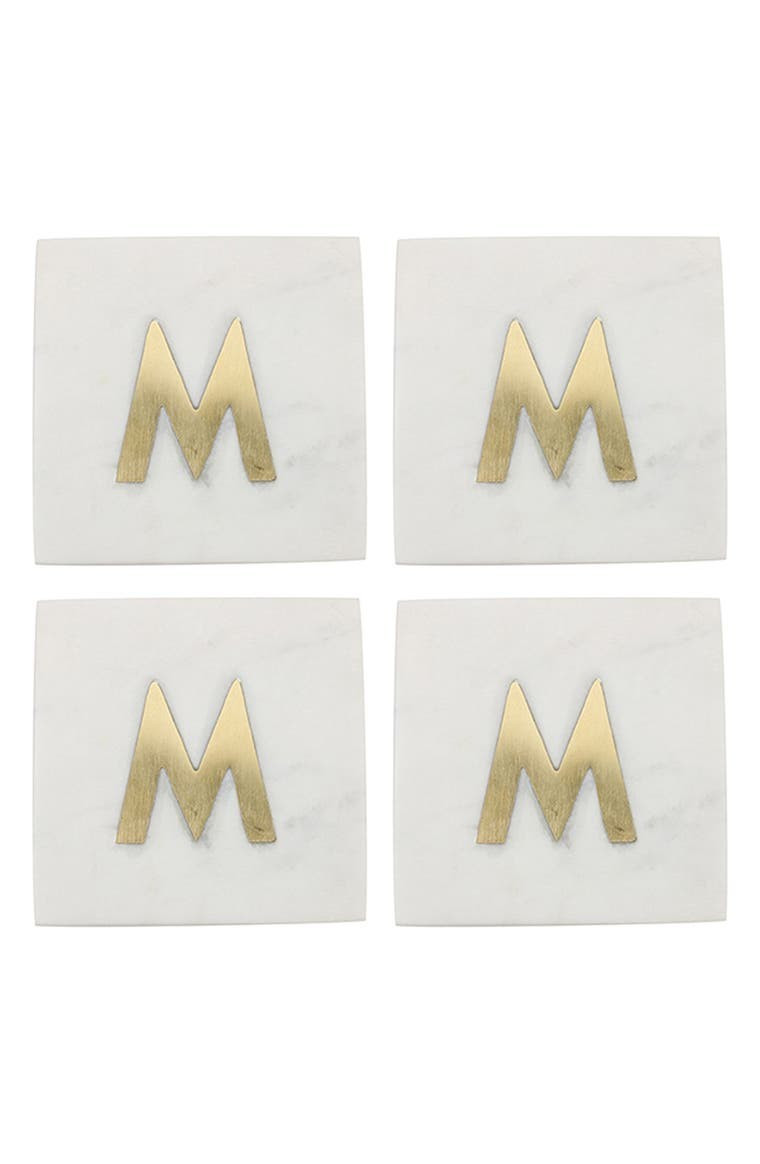 Be Home Set of 4 Monogram Marble Coasters | Nordstrom | Nordstrom