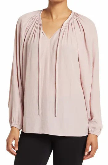 Gathered Long Puff Sleeve Blouse | Nordstrom Rack