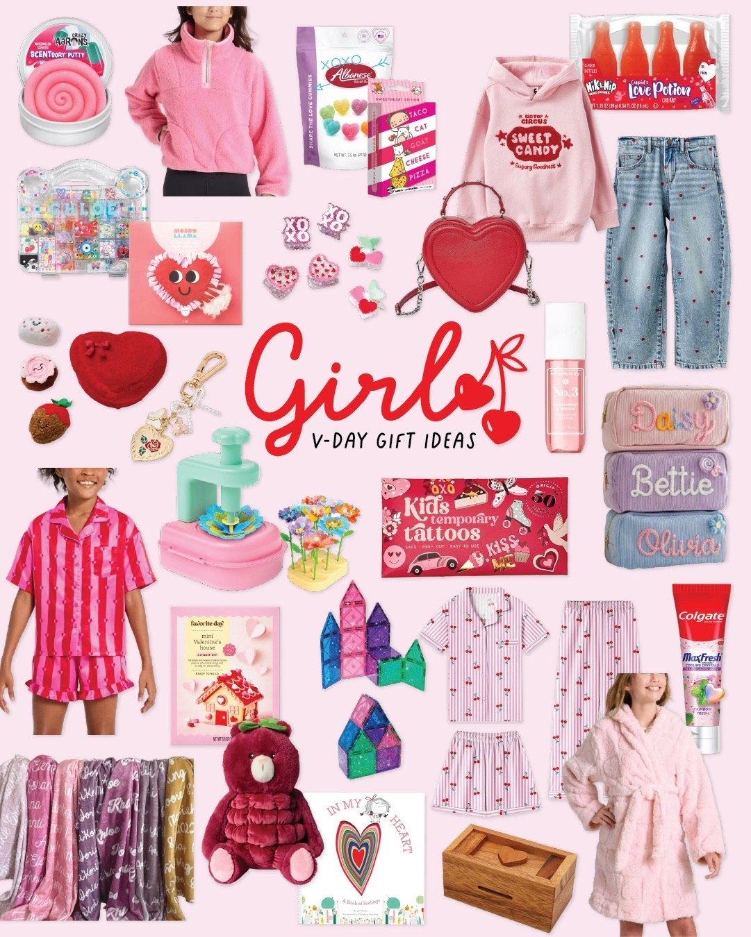 Perfect for the girl who loves all things cozy and cute. This Valentine guide is packed with PJs, clothes, crafts, stuffies, and fun accessories.

#ValentinesForHer #GirlsGiftGuide #ValentinesDayFinds #CuteGifts

#LTKFindsUnder50 

#LTKValentine #LTKSeasonal #LTKKids