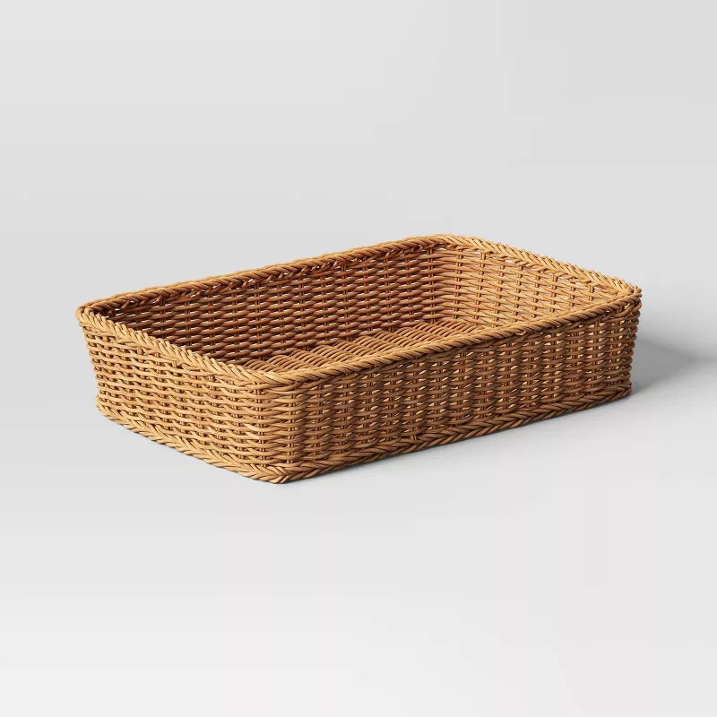 Rectangle Rattan Weave Tray - Threshold™ | Target