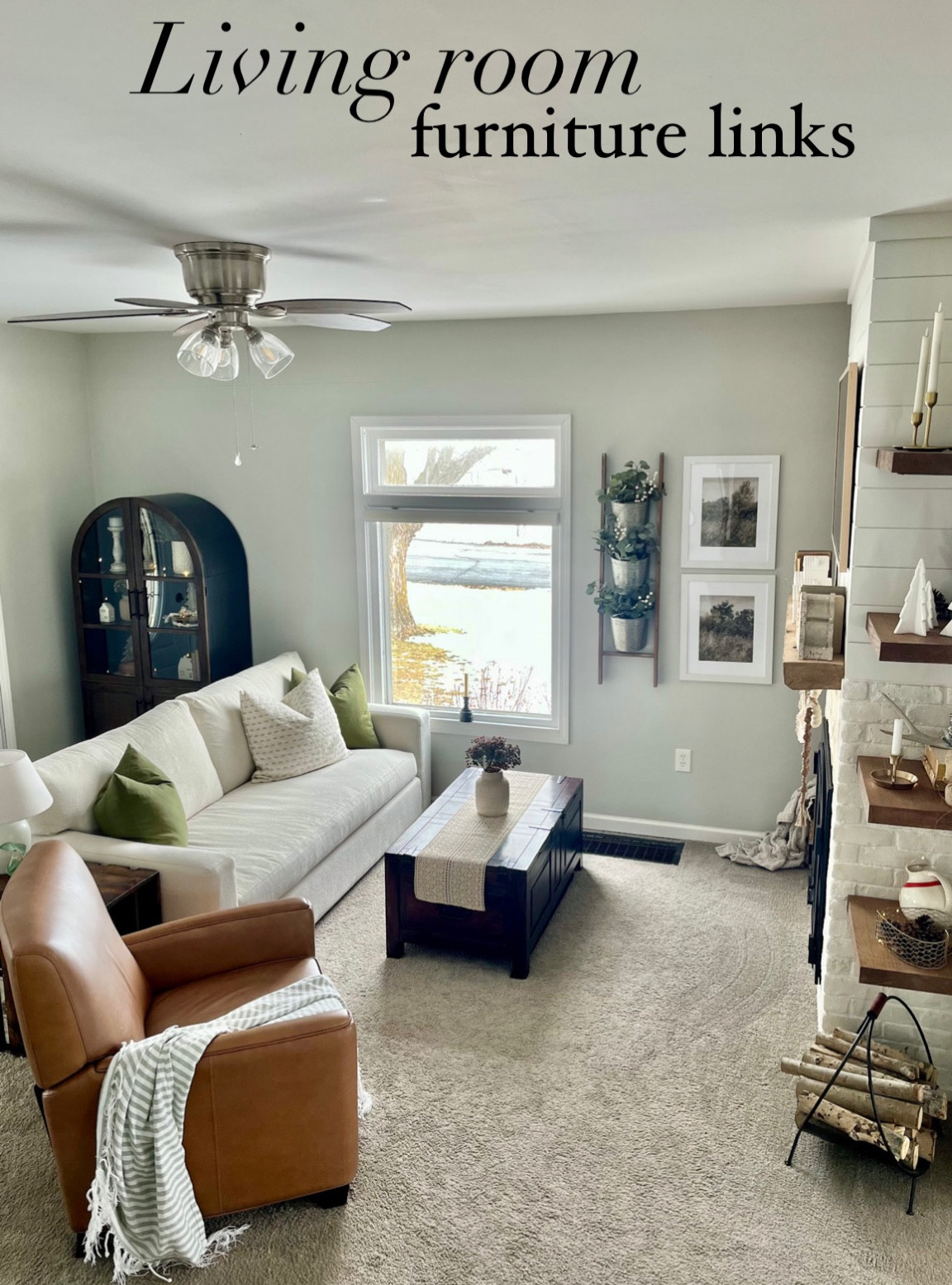 Living room furniture! (Leather recliner, couch, arched cabinet)

#LTKhome