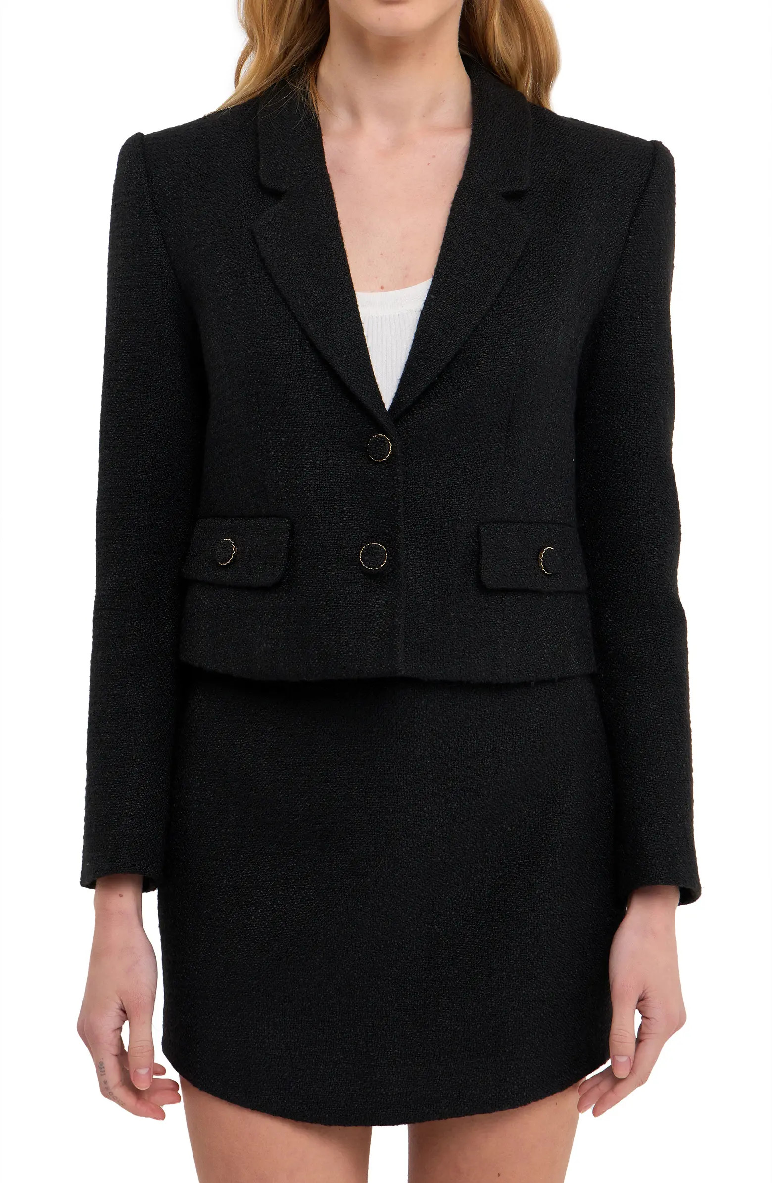 Endless Rose Crop Tweed Blazer | Nordstrom | Nordstrom