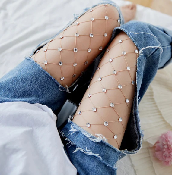 Diamond Fishnet Tights | Etsy | Etsy (US)