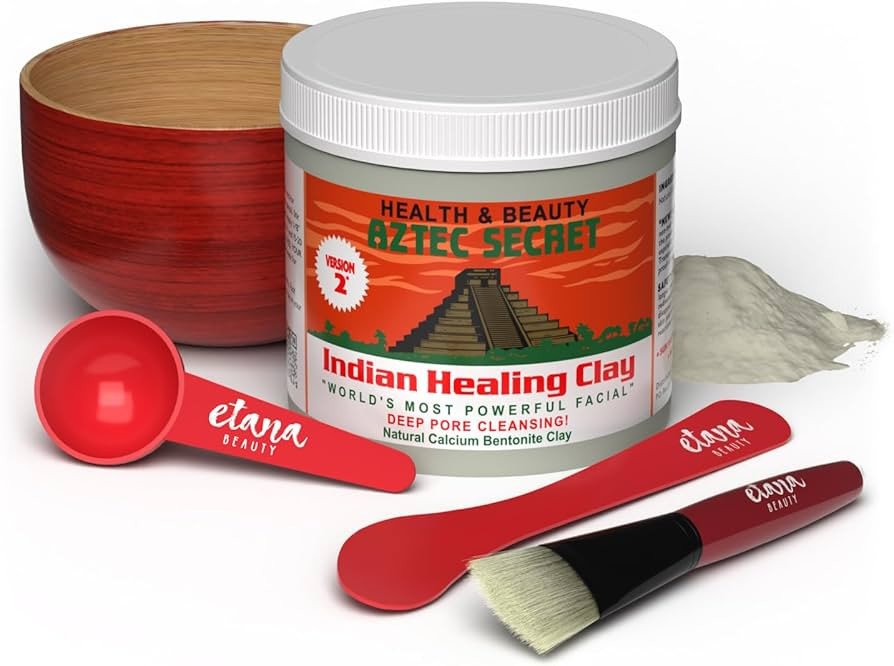 Aztec Secret Essential Indian Clay Mask Kit by Etana – 100% Natural Calcium Bentonite for Deep ... | Amazon (US)