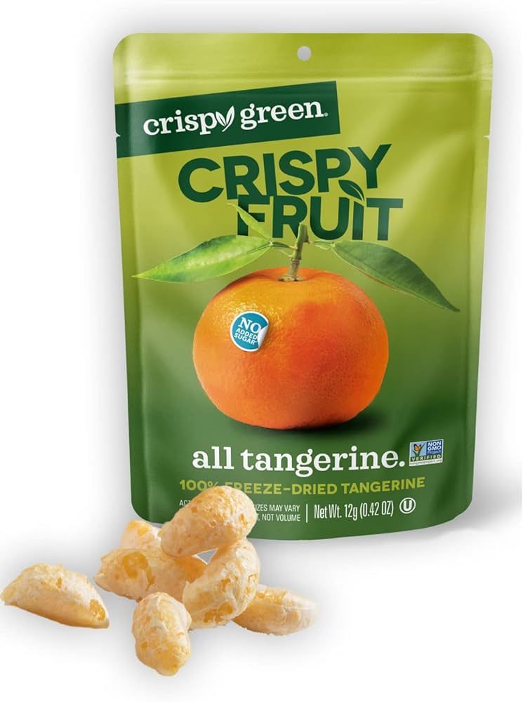 Crispy Green Natural Freeze-Dried Fruit, Single-Serve, No Sugar Added, Tangerine 0.42 Ounce (Pack... | Amazon (US)