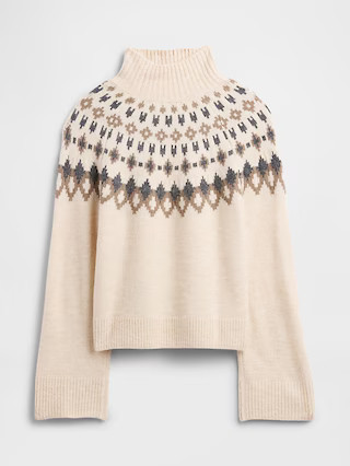 Relaxed Fair Isle Mockneck Sweater | Gap Factory