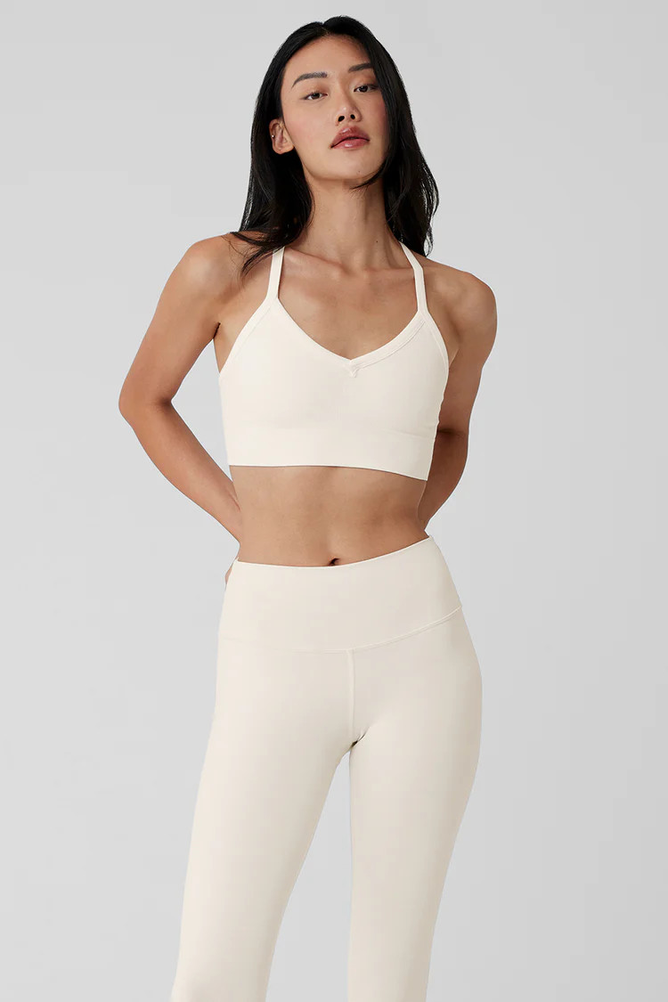 Seamless Ribbed Low Back Bra | Alo Yoga (US)