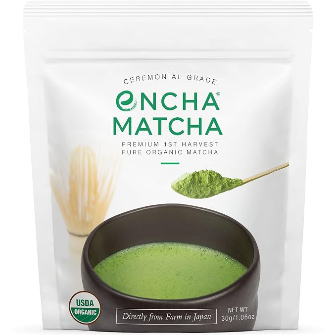 Encha Ceremonial Grade Matcha Green Tea - First Harvest Organic Japanese Matcha Green Tea Powder,... | Amazon (US)