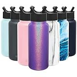 Simple Modern Insulated Water Bottle with Straw Lid 1 Liter Reusable Wide Mouth Stainless Steel Flas | Amazon (US)