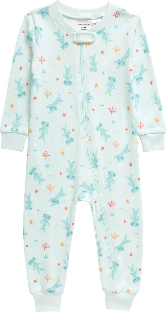 x Slumberkins Print Fitted One-Piece Pajamas | Nordstrom