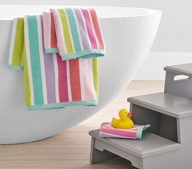 Multi Stripe Towel Collection | Pottery Barn Kids