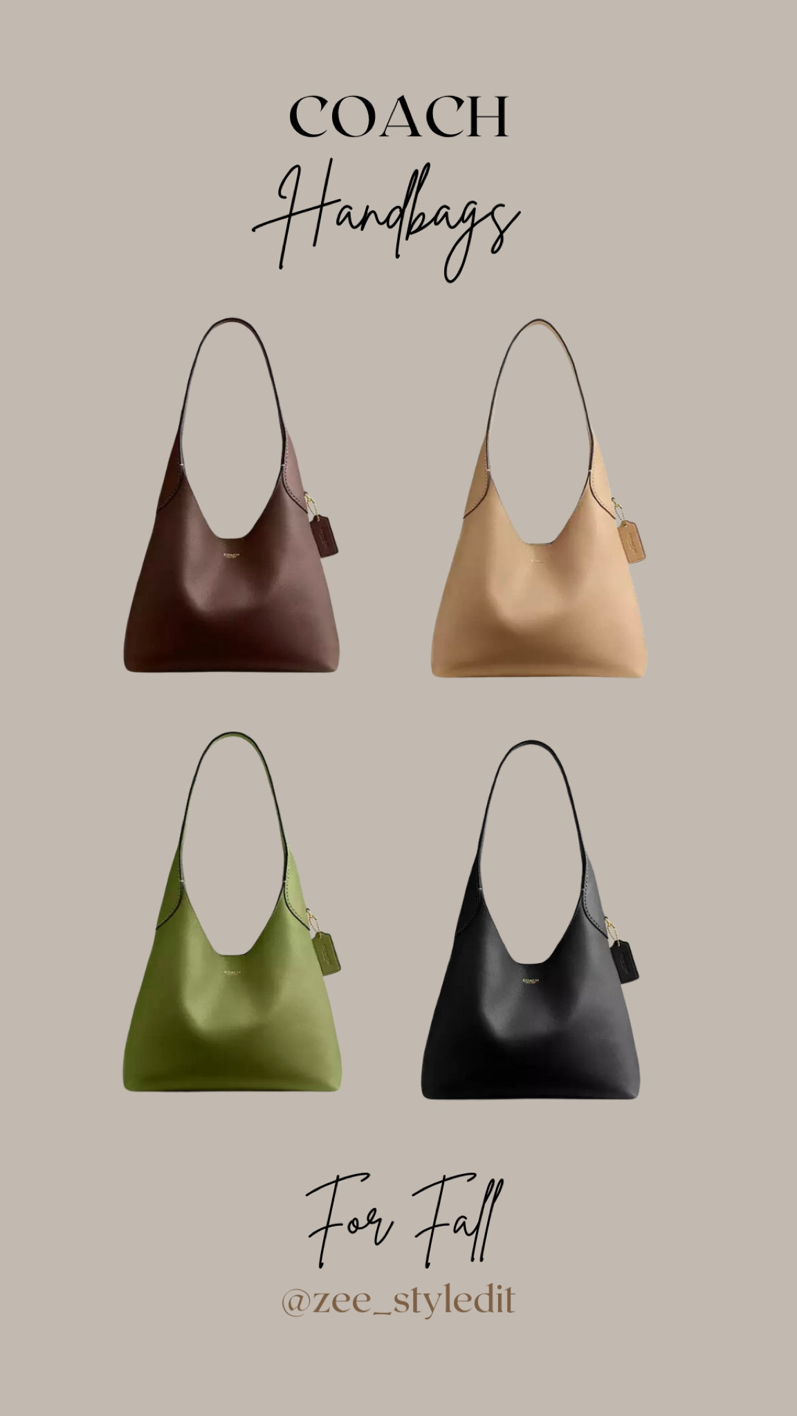 
🍂 Fall in love with the perfect handbag for the season! 

The Coach Brooklyn Shoulder Bag 28 is now available in 4 stunning colors, making it your ultimate accessory for autumn. 👜✨

🌟 Shop the Brooklyn Shoulder Bag 28!

Which color are you eyeing for your fall wardrobe? Let me know! 

#CoachHandbags #FallFashion #AutumnStyle

#LTKSeasonal #LTKTravel #LTKU