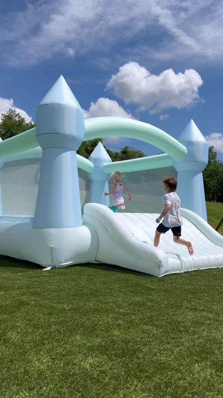Kids bounce house castle, Amazon, find neutral, aesthetic, bouncy castle, kids, birthday parties, summer fun finds for kids children’s parties Bounceland Party Castle Daydreamer Mist Bounce House, 16.4 ft L x 13.1 ft W x 9.3 ft H, Basketball Hoop, UL Strong Blower Included, Trendy Pastel Color, Fun Slide & Bounce Area, Castle Theme for Kids


#LTKParties #LTKHome #LTKKids
