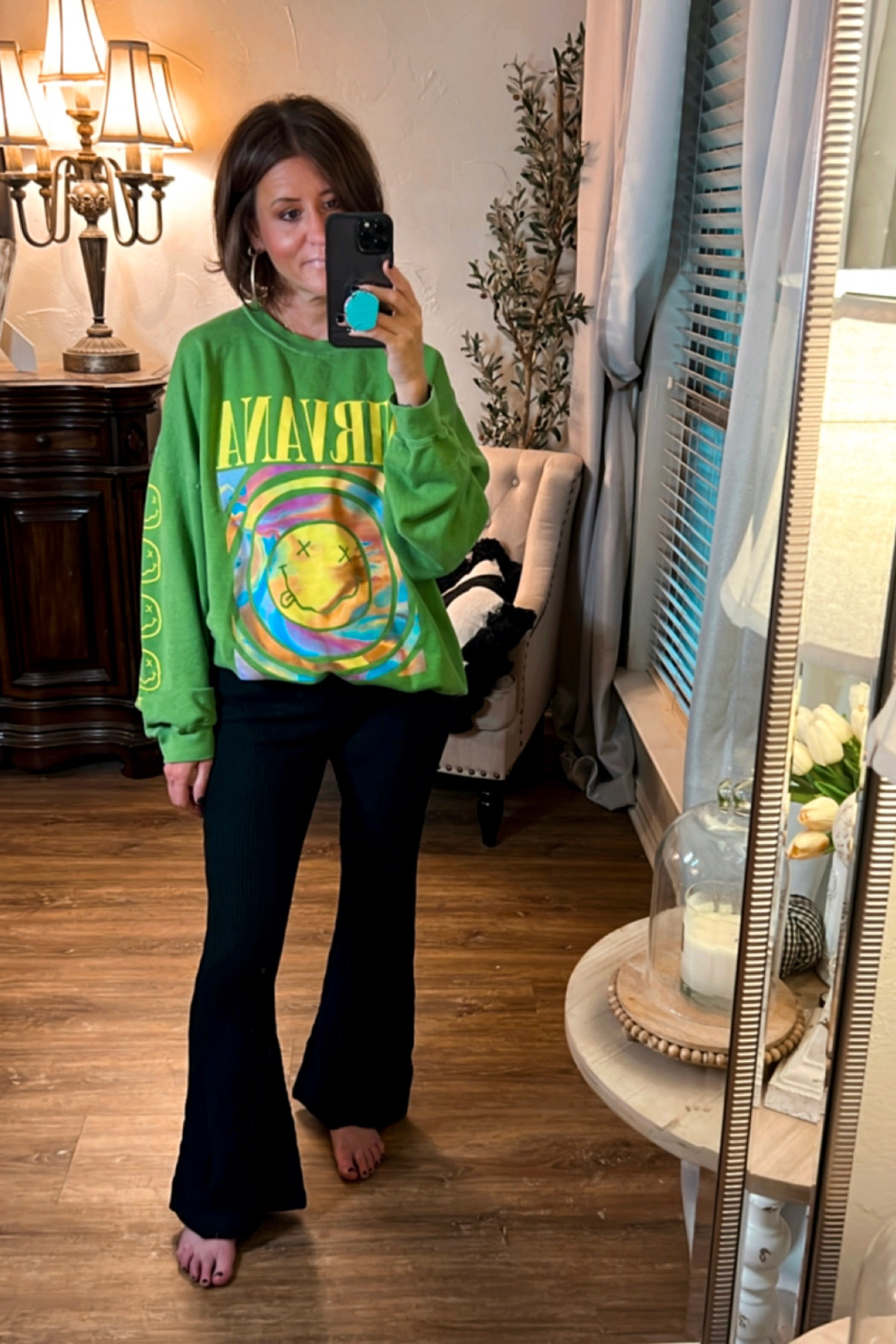 Waffle knit flare leggings, wearing size small  

#LTKsalealert #LTKunder50 #LTKstyletip