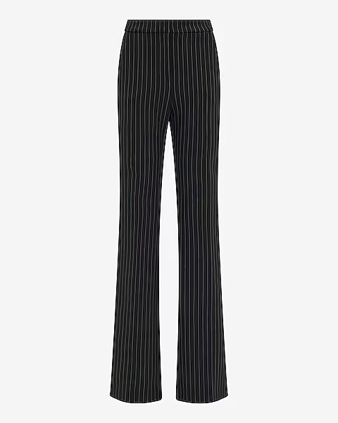 Editor Studio Stretch Twill Pinstripe High Waisted Flare Trouser | Express