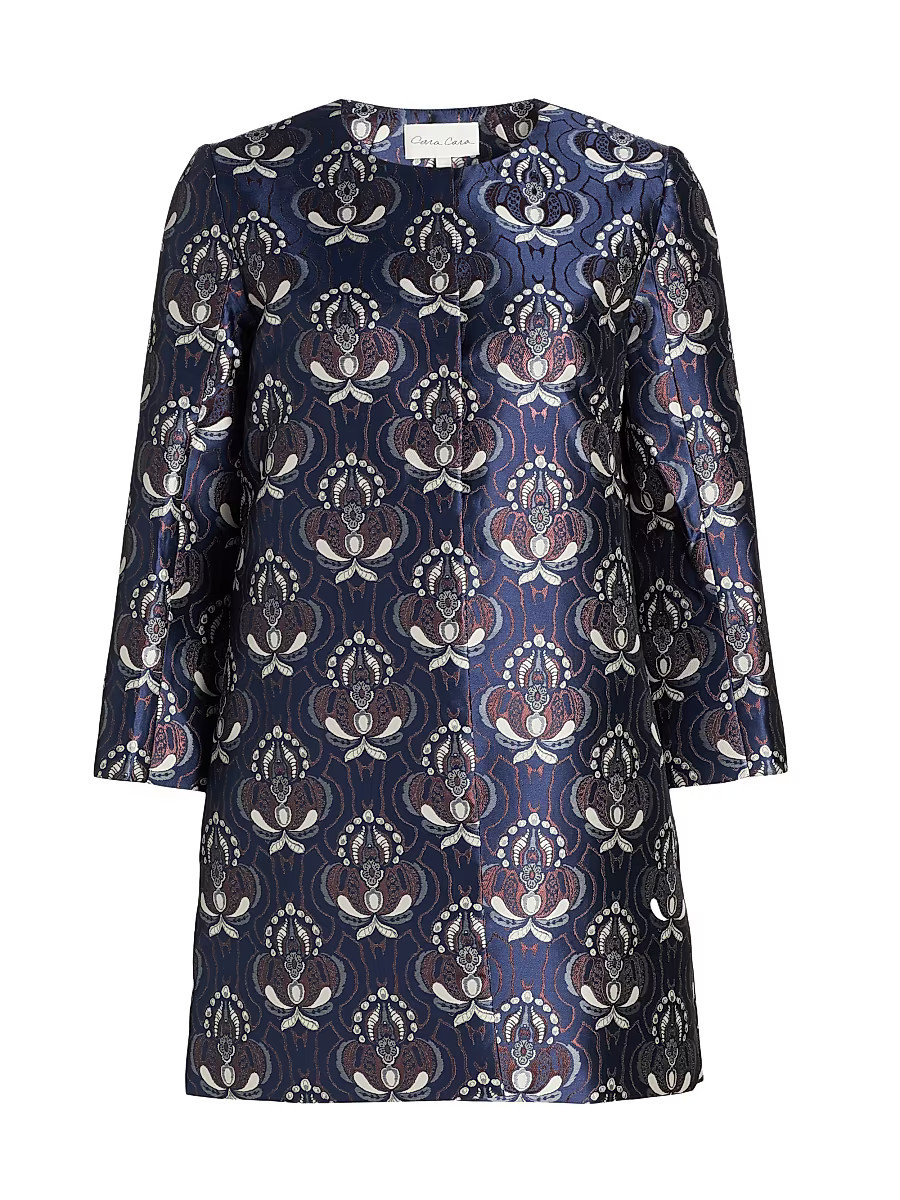 Women's Donna Jacquard Jacket - Vintage Deco Navy - Size Small | Saks Fifth Avenue