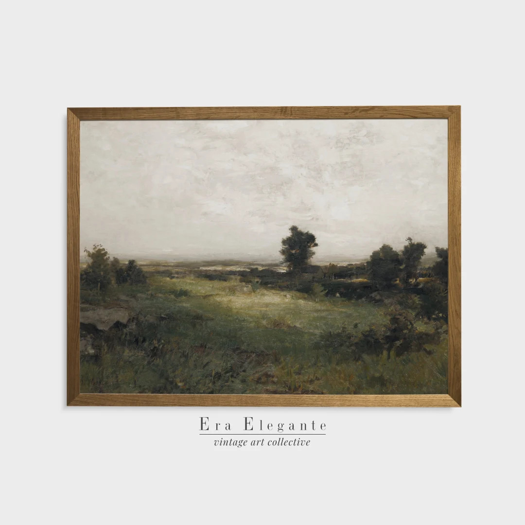 Cottage Wall Decor | Farming Landscape Print | Farmhouse Decor Painting | Farmhouse Painting PRIN... | Etsy (US)