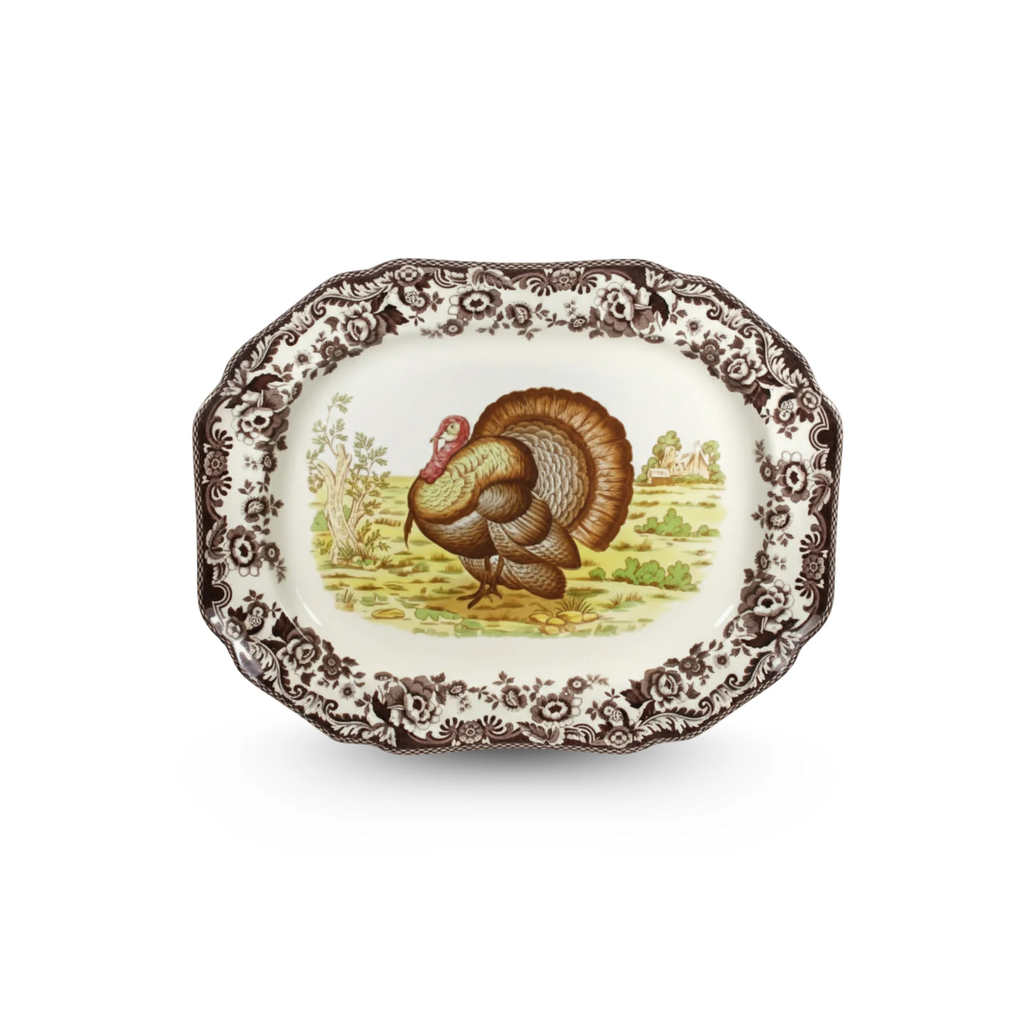 Spode Woodland Turkey Platter 19" Octagl Turkey | Wayfair North America