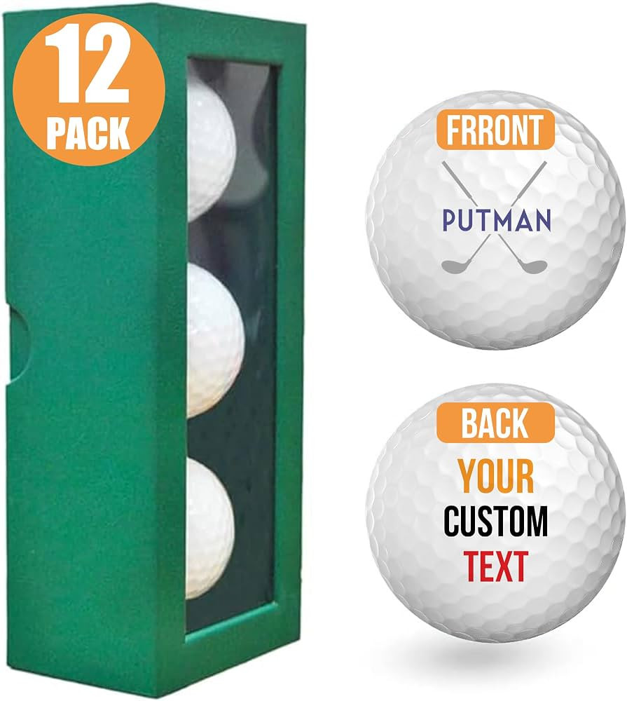 Personalized Golf Balls with Gift Box - Monogrammed Golf Set, Custom Golf Balls with Initials or ... | Amazon (US)