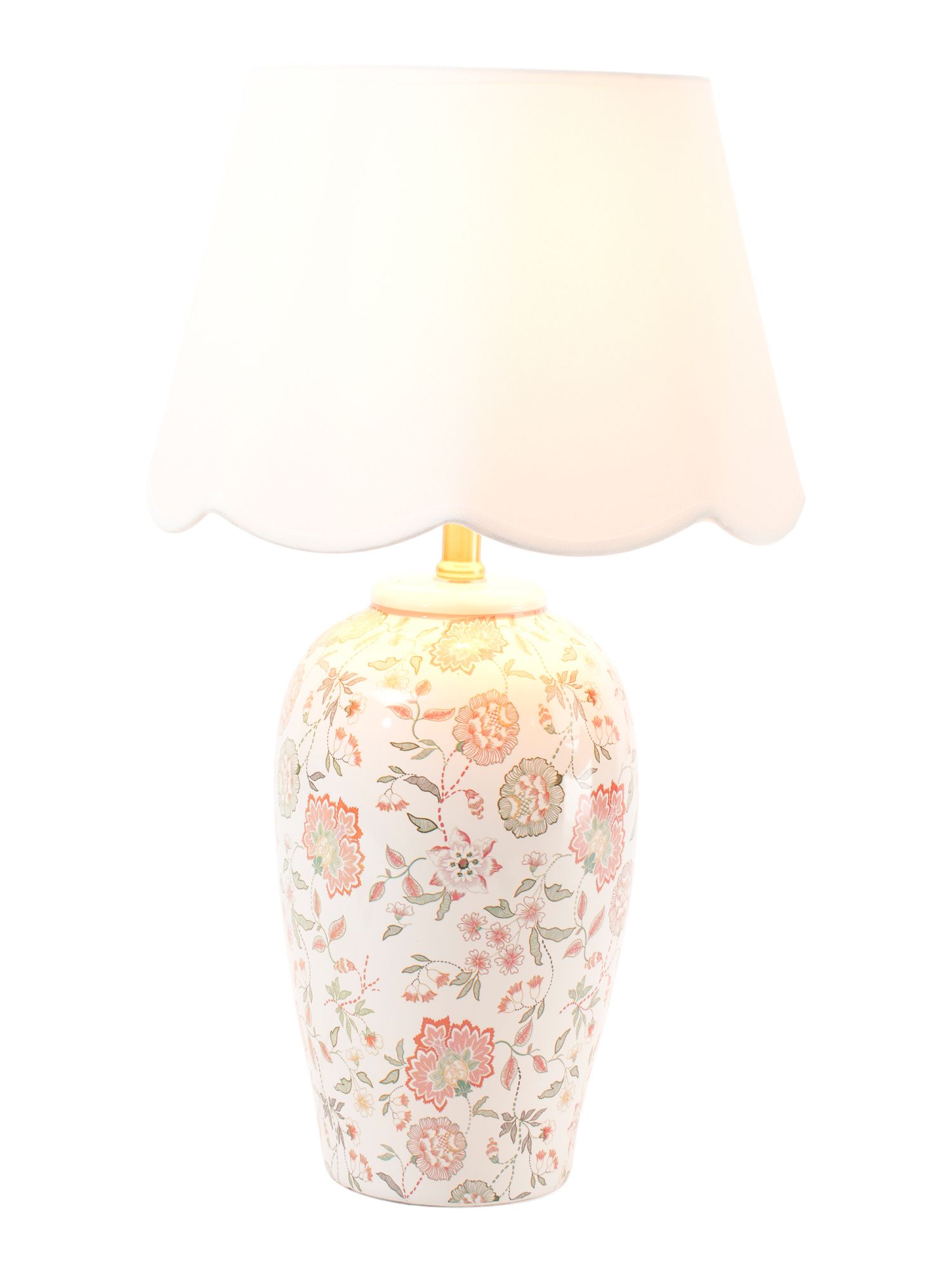 26in Floral Decal Ceramic Table Lamp | Marshalls