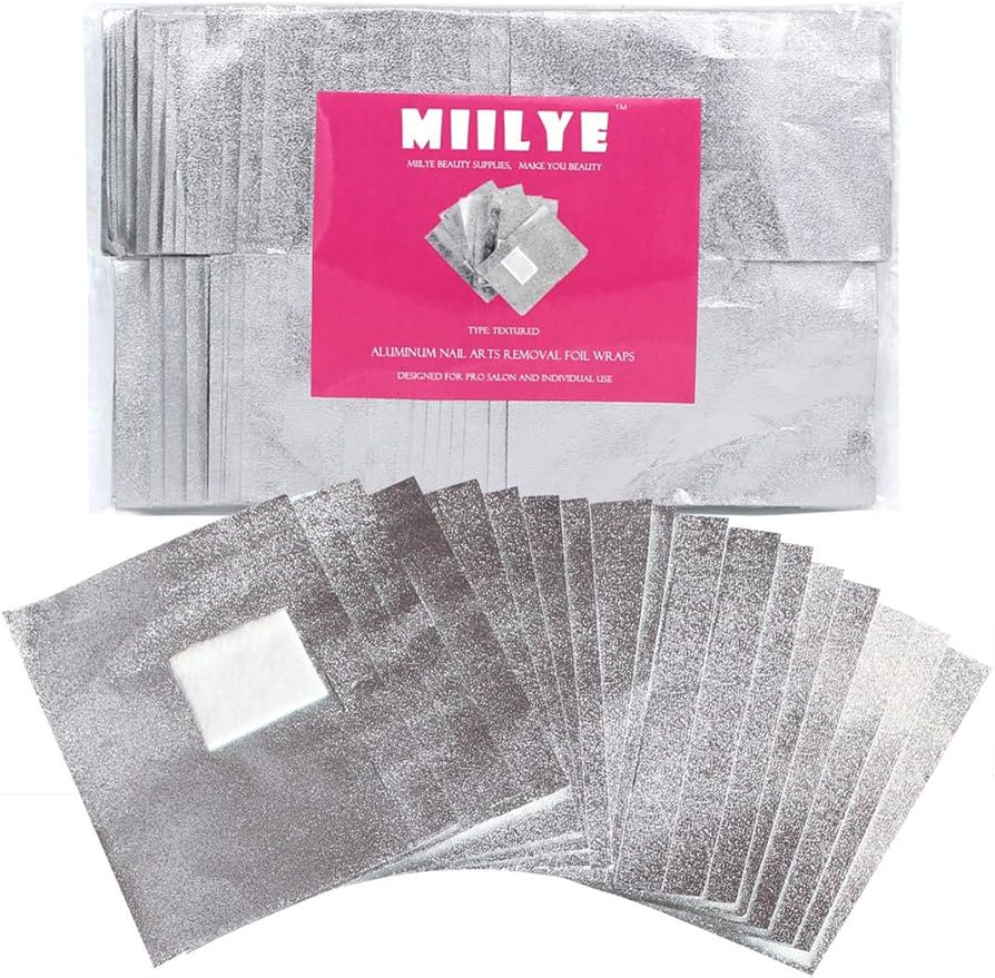 MIILYE Nail Polish Remover Foil Wraps for Acrylic/Dip Powder/UV/Gel/Polish Varnish Soak-off Remov... | Amazon (US)