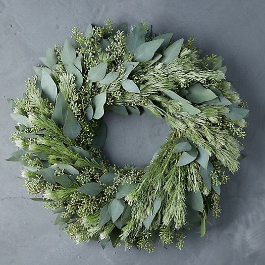 Fresh Seeded Eucalyptus + Woolybush Wreath | Terrain