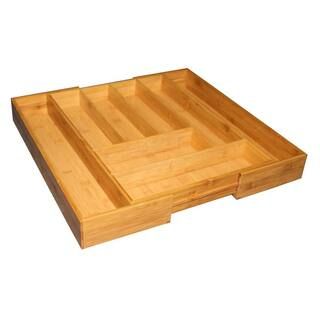 Bamboo Expandable Cutlery Tray | The Home Depot