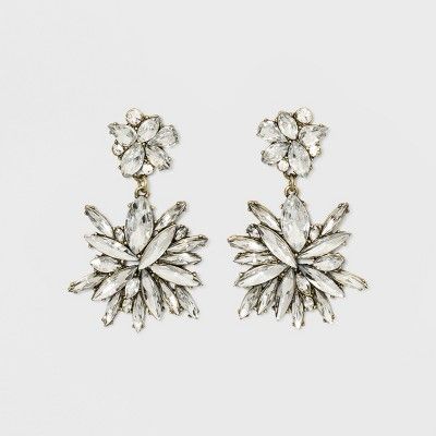 SUGARFIX by BaubleBar Icicle Drop Earrings - Clear | Target