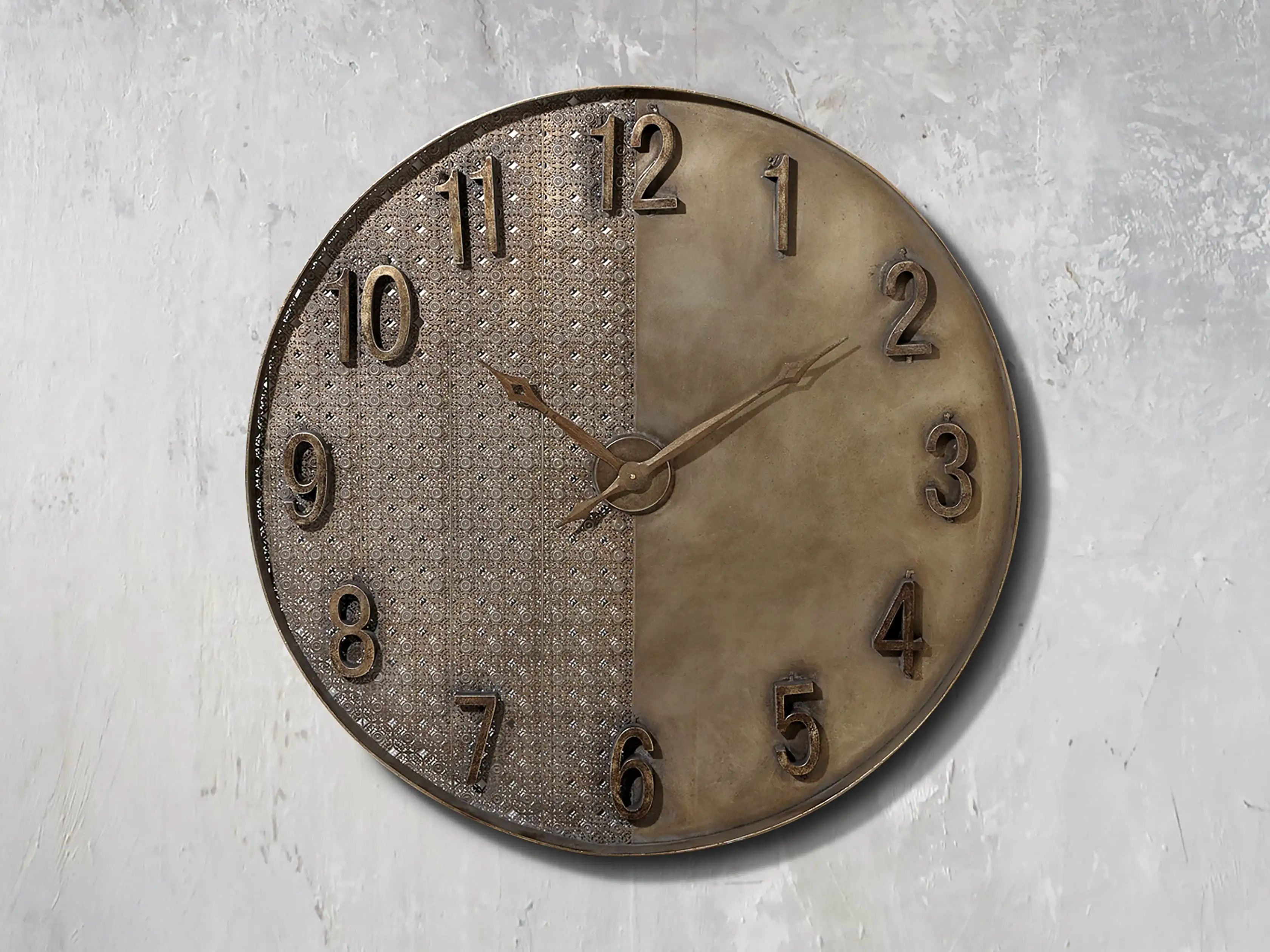 Merida Clock in Antique Gold | Arhaus