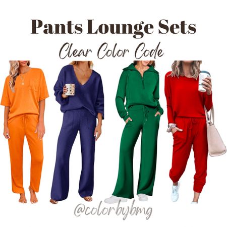 Clear Color Code Lounge Sets

Colors in order:
1. Orange
2. Navy
3. Green
4. Red

Clear Winter
Clear Spring