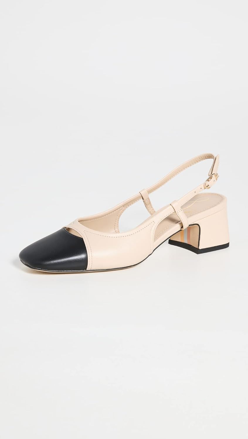 Amazon.com | Sam Edelman Women's Tarra Sling Heels, Sand, Off White, 8 Medium US | Pumps | Amazon (US)