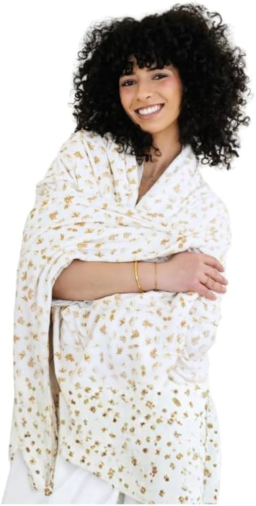 SARANONI Minky Stretch Throw Blanket | Buttery-Soft Built-in Stretch Swaddle Blanket | Durable Po... | Amazon (US)
