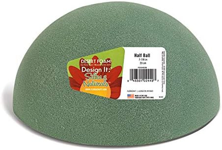 FloraCraft Floral Dry Foam Half Ball 7.8 Inch Green | Amazon (US)