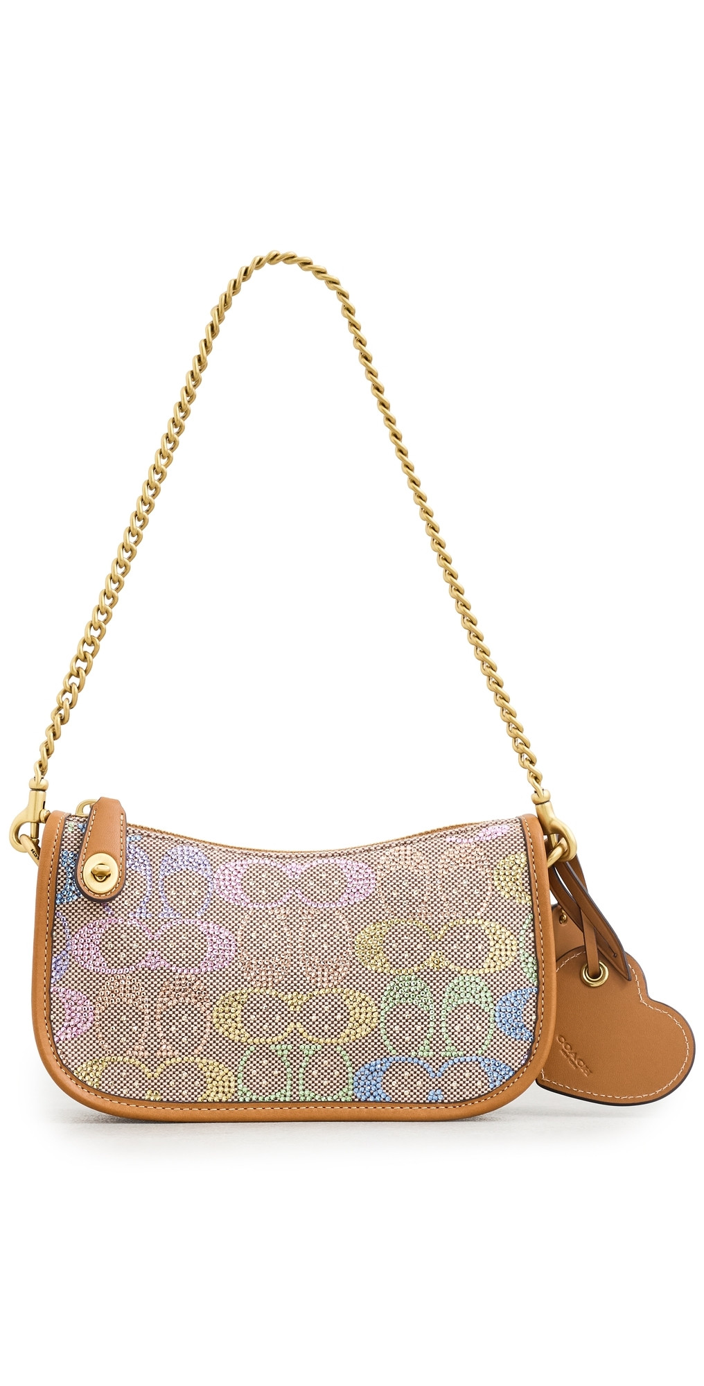 Coach Crystal Jacquard Swinger Bag 20 with Chain B4/Rainbow Multi One Size | Shopbop